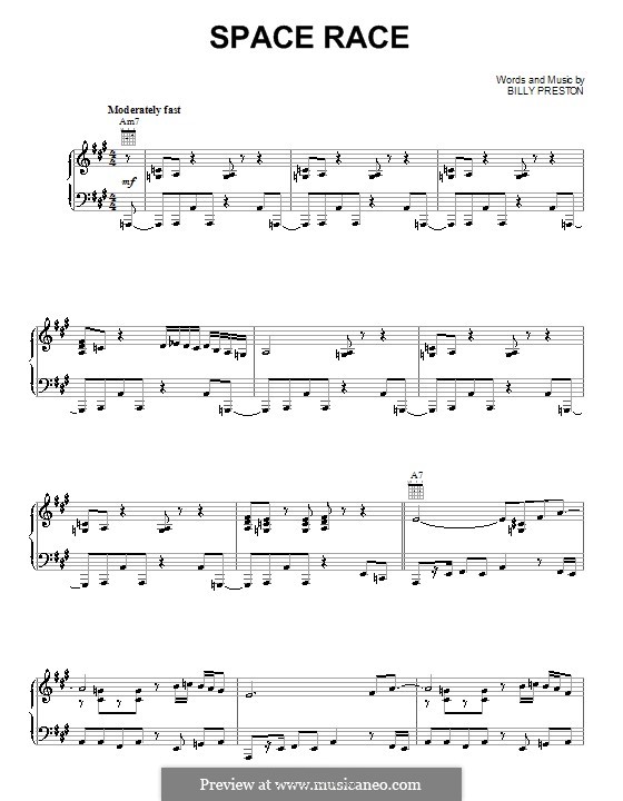 Space Race: Para vocais e piano (ou Guitarra) by Billy Preston