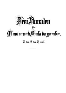 Sonata for Viola da Gamba and Harpsichord No.1 in G Major, BWV 1027: Partitura completa by Johann Sebastian Bach