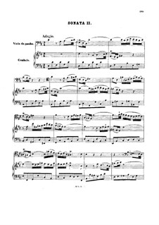 Sonata for Viola da Gamba and Harpsichord No.2 in D Major, BWV 1028: Partitura completa by Johann Sebastian Bach