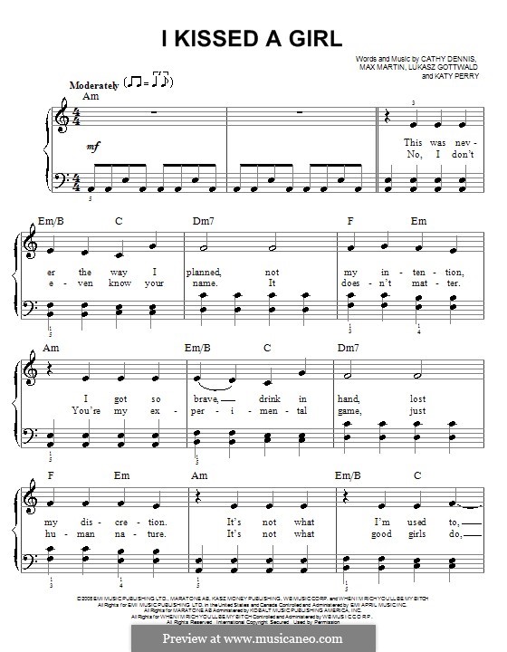 I Kissed a Girl por C. Dennis, K. Perry, L. Gottwald, Max Martin em