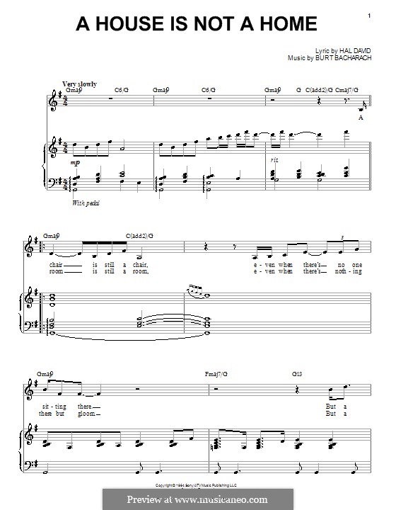 A House Is Not a Home: Para voz e piano ou guitarra (Steve Tyrell) by Burt Bacharach
