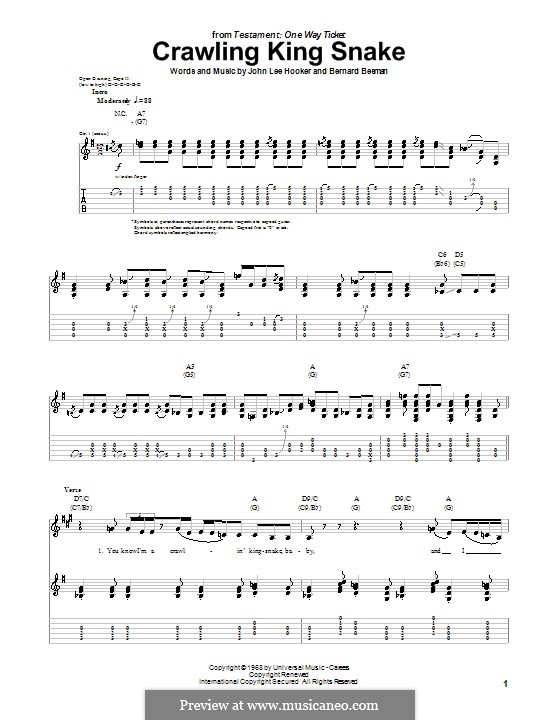 Crawling King Snake (The Doors) por B. Besman, J.L. Hooker em músicaNeo