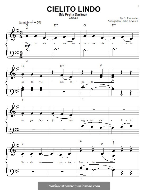 Cielito Lindo: para piano (versão facil) by folklore