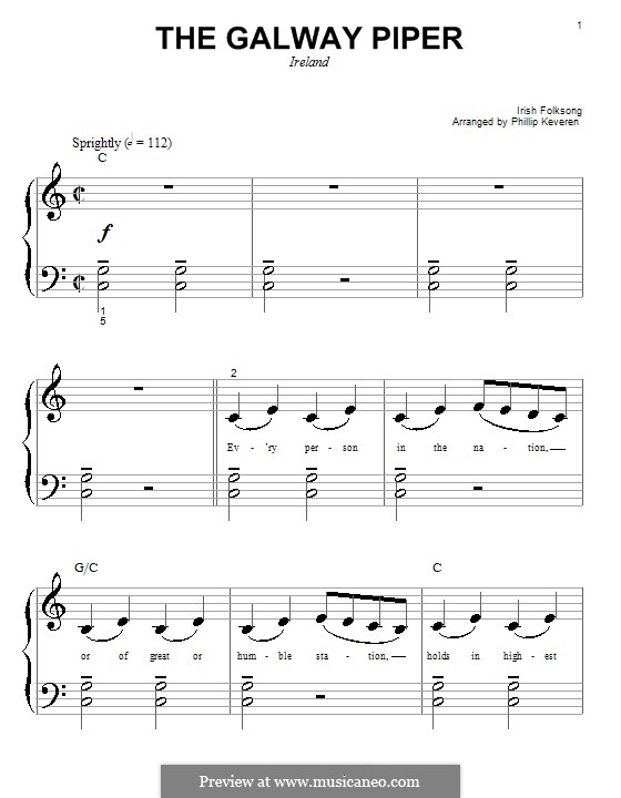 The Galway Piper: Para Piano by folklore