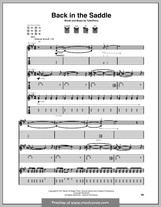 Back in the Saddle (Aerosmith): Para guitarra com guia by Joe Perry, Steven Tyler