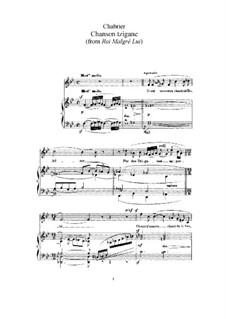 Le roi malgré lui (King in Spite of Himself): Chanson tzigane by Emmanuel Chabrier