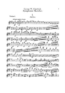 Symphonic Sketches: violino parte I by George Whitefield Chadwick