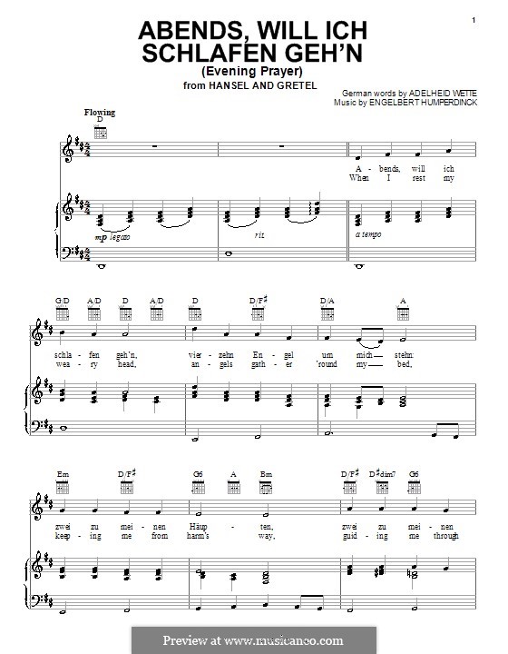 Evening Prayer: Para vocais e piano (ou Guitarra) by Engelbert Humperdinck