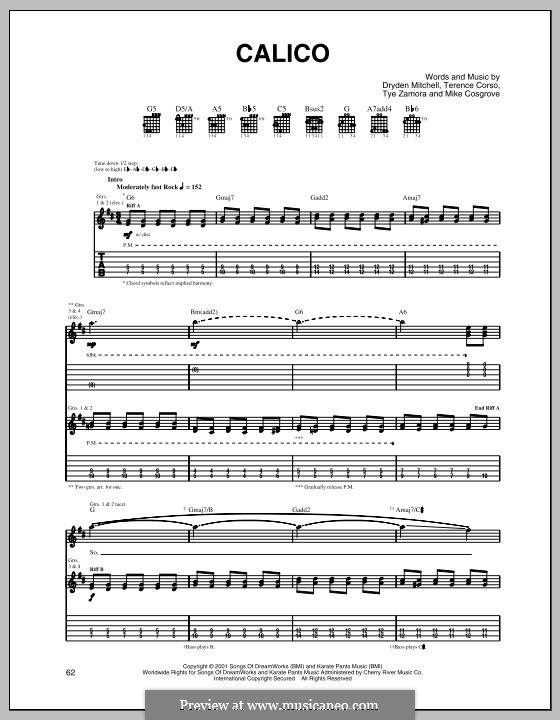 Calico (Alien Ant Farm): Para guitarra com guia by Dryden Mitchell, Mike Cosgrove, Terence Corso, Tye Zamora