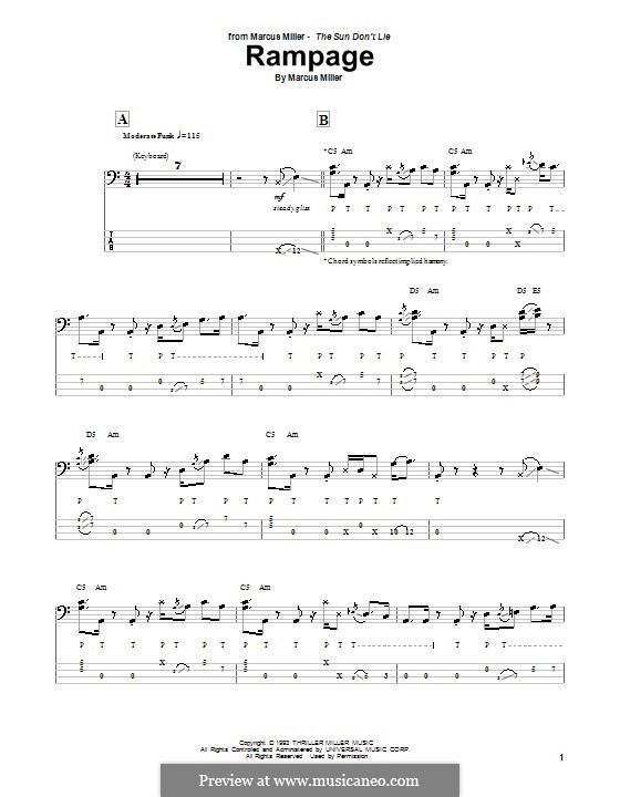 Rampage: para baixo com guia by Marcus Miller