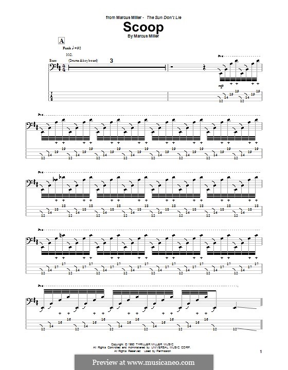 Scoop: para baixo com guia by Marcus Miller