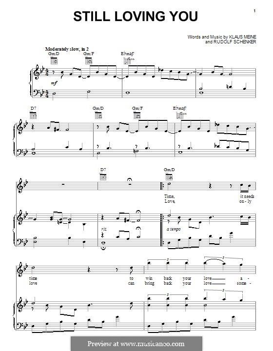 Still Loving You (Scorpions): Para vocais e piano (ou Guitarra) by Rudolf Schenker