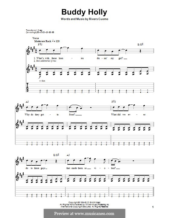 Buddy Holly (Weezer): Para guitarra com guia by Rivers Cuomo