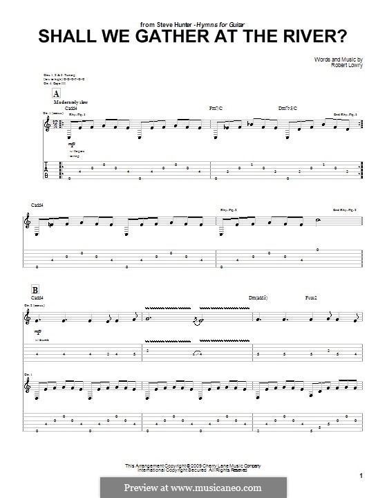 Shall We Gather at the River: Para Guitarra by Robert Lowry
