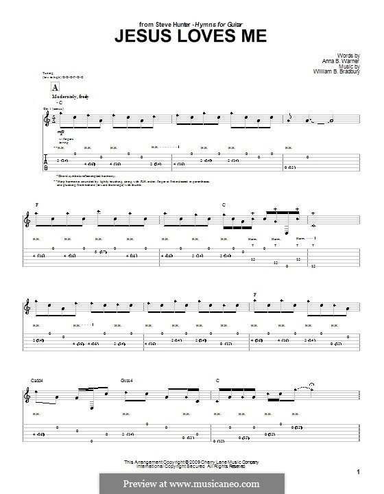 Jesus Loves Me: Para Guitarra by William Batchelder Bradbury