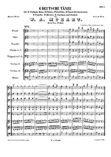 Six German Dances, K.600: Six German Dances by Wolfgang Amadeus Mozart