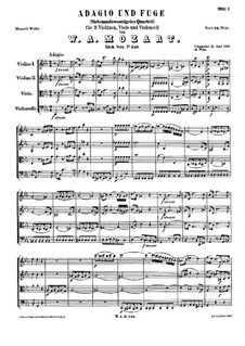 Adagio and Fugue for Strings: partitura completa by Wolfgang Amadeus Mozart