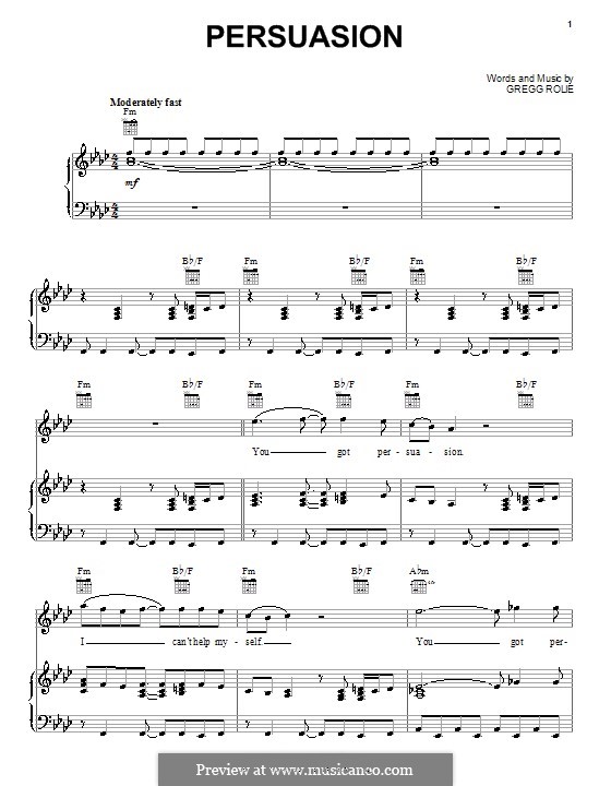 Persuasion (Santana): Para vocais e piano (ou Guitarra) by Gregg Rolie