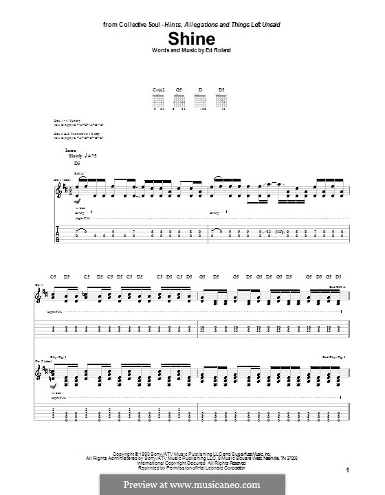 Shine (Collective Soul): Para guitarra com guia by Ed Roland