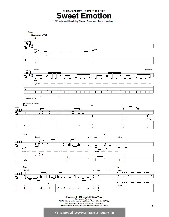 Sweet Emotion (Aerosmith): Para guitarra com guia by Steven Tyler, Tom Hamilton