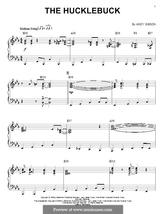 The Hucklebuck: Para Piano by Andy Gibson