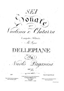 Six Sonatas for Violin and Guitar, Op.2: Partes by Niccolò Paganini