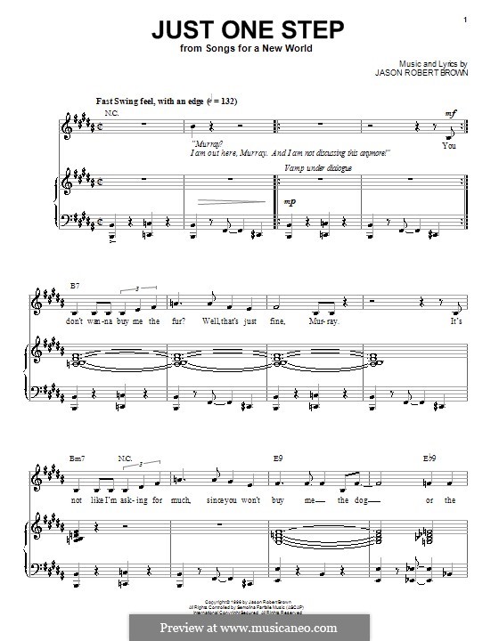 Just One Step: Para vocais e piano (ou Guitarra) by Jason Robert Brown