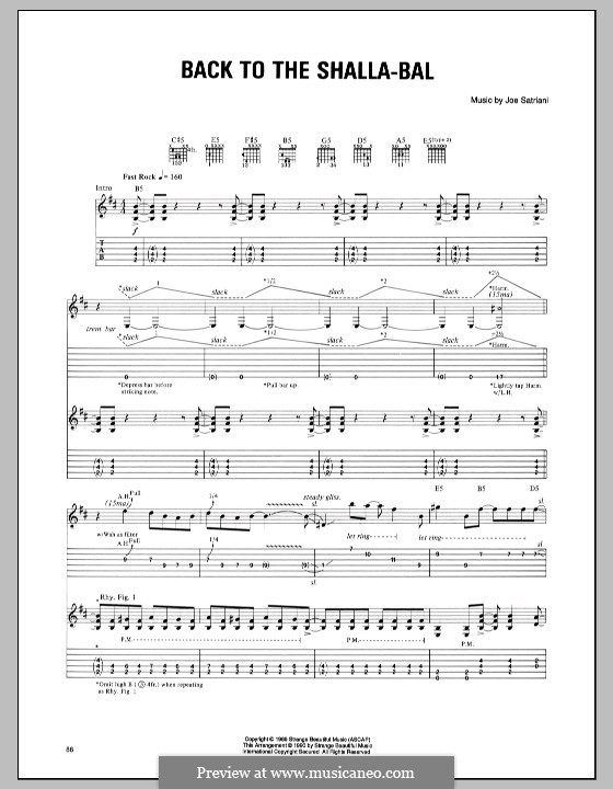 Back to the Shalla-Bal: Para guitarra com guia by Joe Satriani