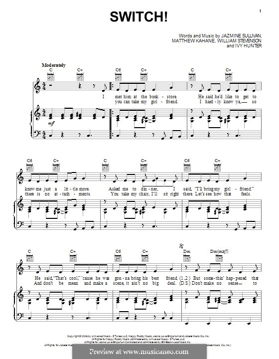 Switch!: Para vocais e piano (ou Guitarra) by Ivory Joe Hunter, Matthew Kahane, William Stevenson