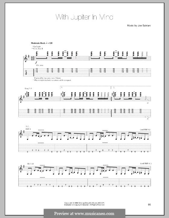 With Jupiter in Mind: Para guitarra com guia by Joe Satriani