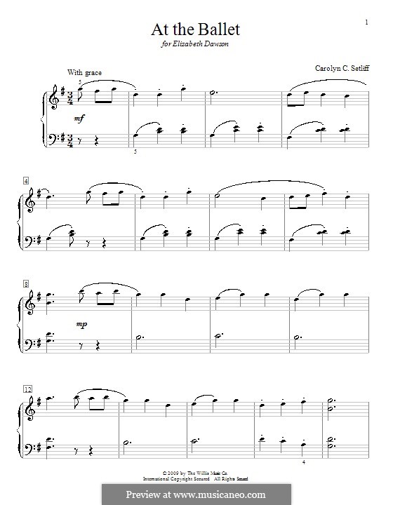 At the Ballet: Para Piano by Carolyn C. Setliff