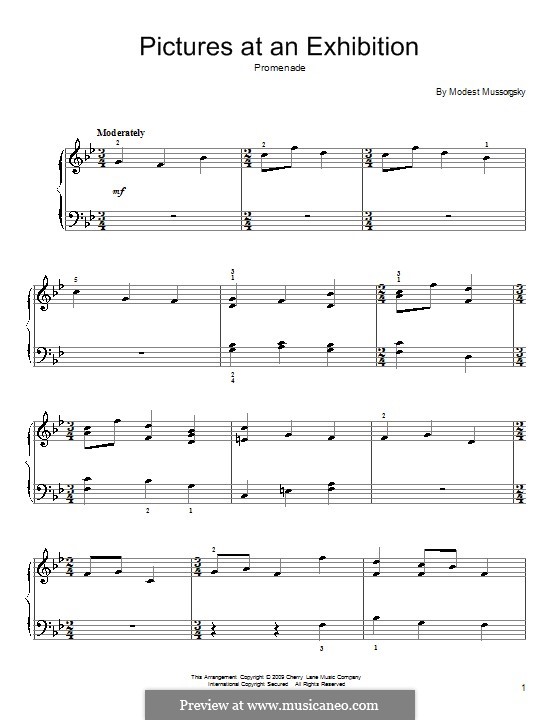 Promenade I: Para Piano by Modest Mussorgsky