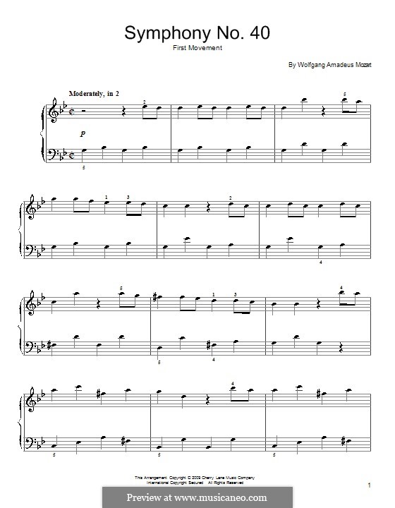 Movement I: Fragmento, para piano by Wolfgang Amadeus Mozart