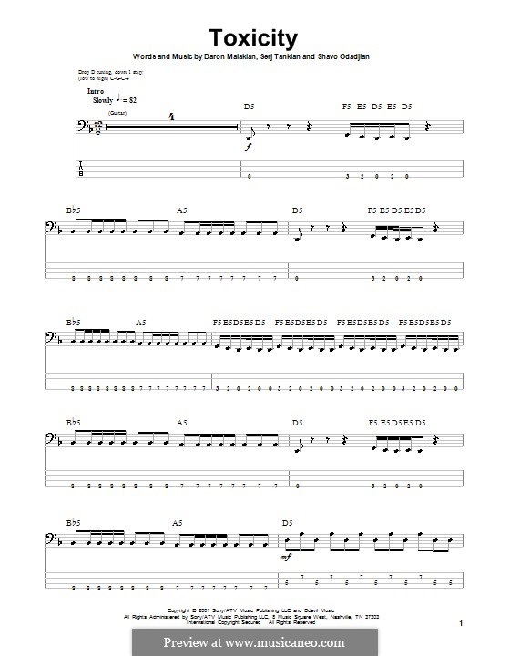 System Of a Down - Toxicity Cifra Club - Cartografia