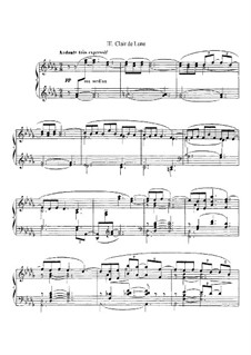No.3 Clair de lune, for Piano: para um único musico (Editado por H. Bulow) by Claude Debussy