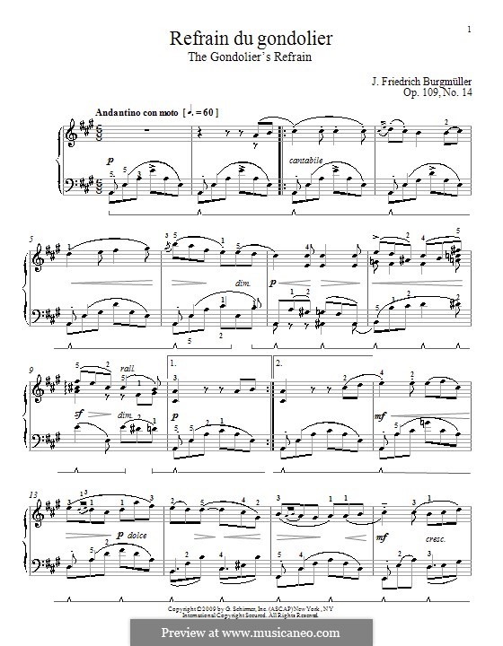 Etude No.14: Para Piano by Johann Friedrich Burgmüller