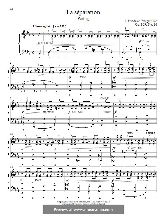 Etude No.16: Para Piano by Johann Friedrich Burgmüller