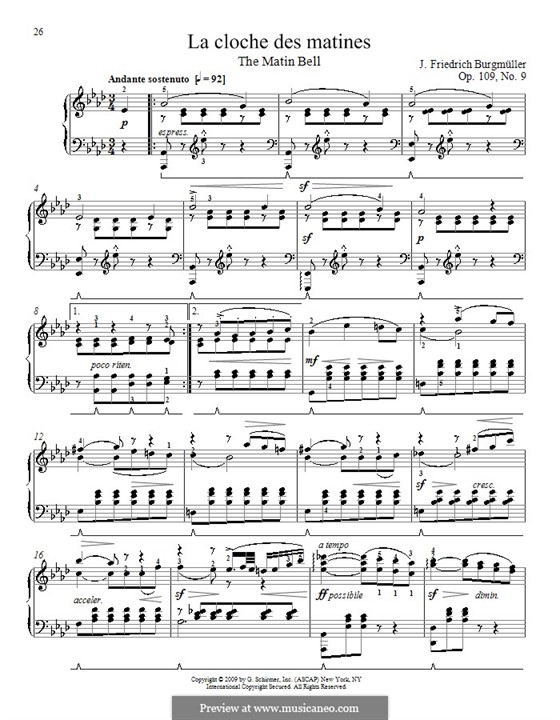 Etude No.9: Para Piano by Johann Friedrich Burgmüller