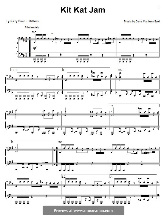 Kit Kat Jam (Dave Matthews Band): Para Piano by David J. Matthews