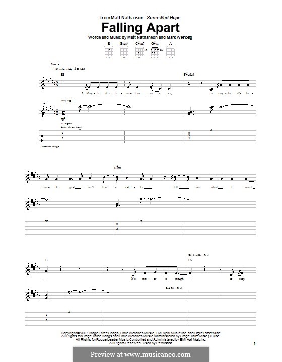 Falling Apart: Para guitarra com guia by Mark Weinberg