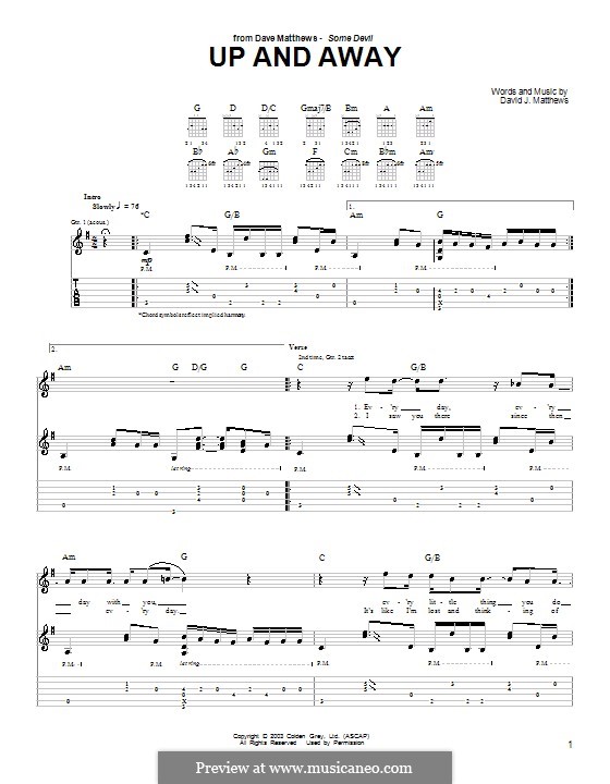 Up and Away: Para guitarra com guia by David J. Matthews
