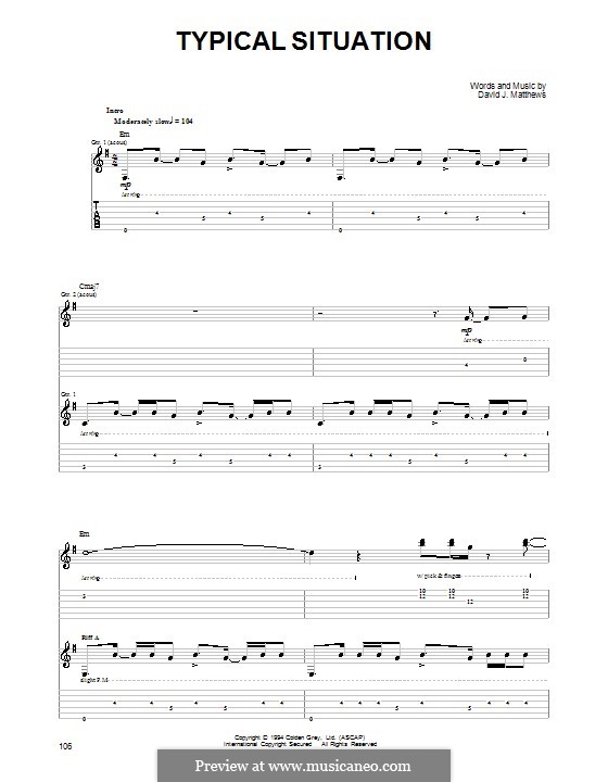 Typical Situation: Para guitarra com guia by David J. Matthews