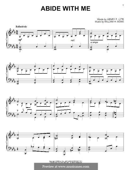 Abide with Me: Para Piano by William Henry Monk