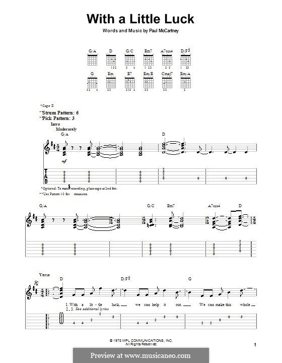 With a Little Luck: Para guitarra (versão facil) by Paul McCartney