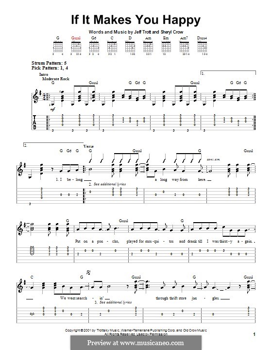 If It Makes You Happy: facil Para guitarra com guia by Jeffrey Trott, Sheryl Crow