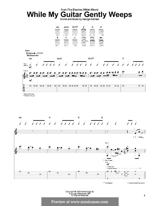 Letra Y Acordes De While My Guitar Gently Weeps