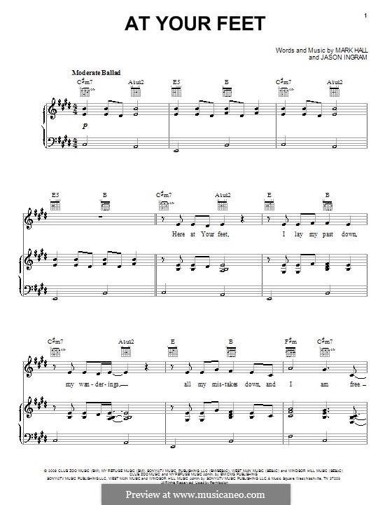At Your Feet (Casting Crowns): Para vocais e piano (ou Guitarra) by Jason David Ingram, Mark Hall