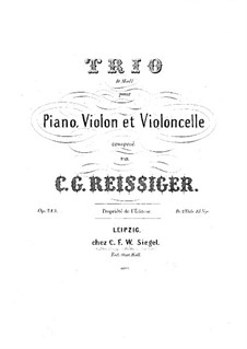 Piano Trio No.23, Op.213: Piano Trio No.23 by Carl Gottlieb Reissiger