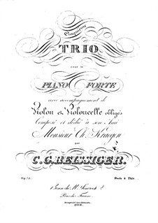 Piano Trio No.5, Op.75: Piano Trio No.5 by Carl Gottlieb Reissiger