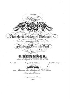 Piano Trio No.7, Op.85: Piano Trio No.7 by Carl Gottlieb Reissiger